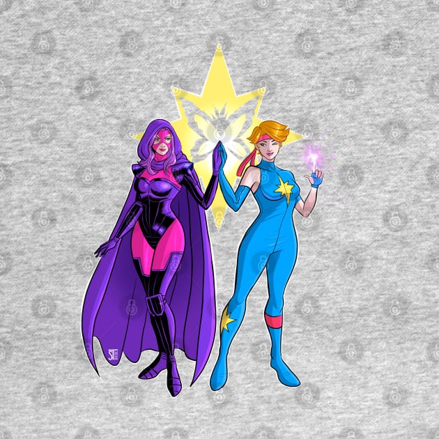 Psylocke And Dazzler BFF’s by sergetowers80